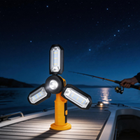 Lampe de travail LED pliable à 360 degrés avec base magnétique et crochet, projecteur LED 18SMD Plus pour le camping, la pêche et les situations d'urgence