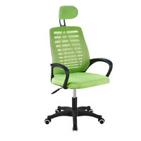 Chaise de bureau ergonomique à dossier haut en maille avec appui-tête réglable, pivotante et relevable, pour usage domestique ou professionnel