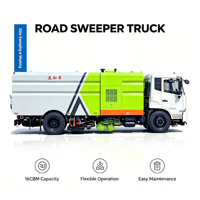 Camion balayeuse-laveuse Dongfeng Kinland 4x2 avec panneau de commande arrière et pompe manuelle d'urgence pour le nettoyage urbain des rues