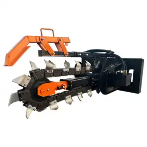 Sleuf Machine Skid Stuur Lader Ketting Trencher Ditcher Gehechtheid Boerderij Trencher Te Koop