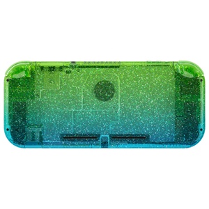 เคสเปลี่ยนสีแบบไล่ระดับสีเขียวฟ้าใส ยี่ห้อ EXtremeRate รุ่น Glitter Gradient สำหรับ Nintendo Switch Lite ชุดเต็ม - Product Image 4