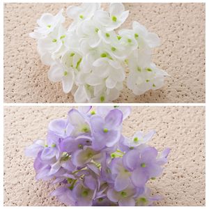 Fleurs artificielles d'hortensia Ningruoxin'an, blanches et violettes, branche unique, décoration intérieure, artisanat de mariage - Product Image 3