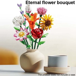 Tự Làm Nhân Tạo Bó Hoa Xây Dựng Khối Đồ Chơi Sáng Tạo Vĩnh Cửu Bó Hoa Gạch Xây Dựng Bộ Dụng Cụ Cho Trang Trí Nội Thất Bộ Sưu Tập - Product Image 3