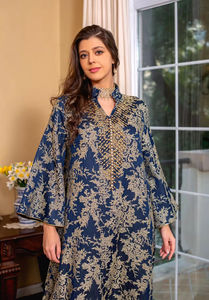 Nouvelle robe de fête pour femmes musulmanes pour l'Aïd al-Fitr, col montant perlé, abaya <span class=keywords><strong>arabe</strong></span>, kaftan marocain, abaya de luxe brodée - Product Image 2