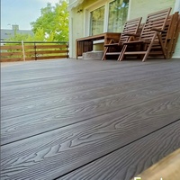 3D Moderne Outdoor Balkon Terrasse Kunststoff-Holz Feuerfeste WPC-Bodenplatten Garten Hohlkammer-Terrassendielen Wasserdicht Rutschfest