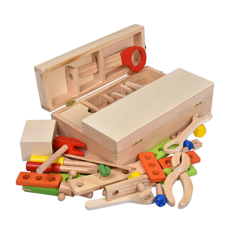 Baby Wooden DIY Repair Toolbox Beech