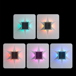 Nouvelle lampe murale solaire IP65, lumière LED chaude extérieure, luminescence à 360 degrés, balcon, cour, jardin, lumière de projection décorative - Product Image 5