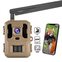 Caméra de chasse SENSVISION 4G avec capteur CMOS sans fil, vision nocturne sans éclairs, étanche jusqu'à 66-98 pieds, avec panneau solaire