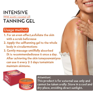 Gel de bronzage intensif au beurre bronzé instantané bio et végétalien Baume accélérateur autobronzant Crème de bronzage Marque privée Peau foncée - Product Image 4