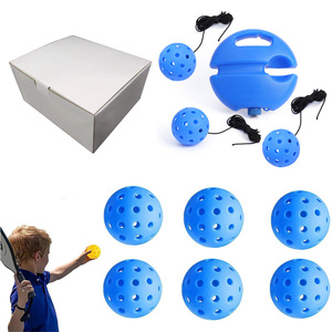 Blue Water Fill Base Self Return Tether 3 Pickleballs Elastic Cord Stable Ground Pickleball <b>Trainer</b> With Weighted Base Pro Kit - Product Image 4