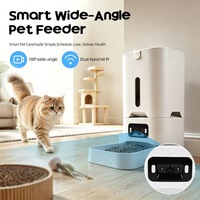 Distributeur automatique intelligent de nourriture pour animaux de compagnie avec caméra, contrôle via l'application Tuya, 7L, alimenté par batterie, moderne, portable, programmable, pour chats et chiens