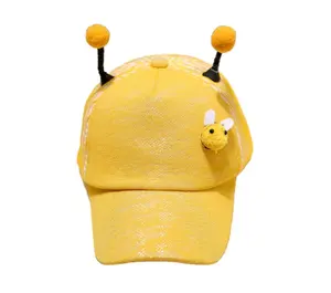 لطيف النحل الكرتون الطفل كاب رياضي شبكة الحيوان نمط مخصص شعار القطن لينة الاطفال قبعة بيسبول