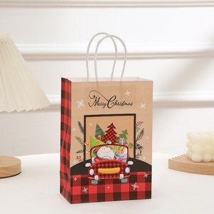 Customized Christmas Kraft Paper Gift Bags Clothing Jewelry and Shopping Bags with Printed Logo for Bulk Promotion - Product Image 4