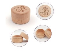 Boîte à dents élégante en bois de Paulownia, style américain, multifonctionnelle, pour le rangement des affaires de bébé, conteneur en bois