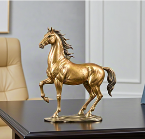 تمثال بيجاسوس معدني برونزي عصري مخصص بأسلوب نورديك، تمثال رأس حصان تقليدي مصنوع بتقنية الطباعة الحريرية - Product Image 5