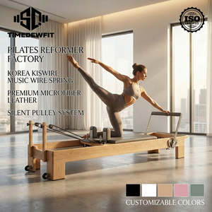 Reformer Pilates professionnel en bois de chêne avec logo personnalisé, directement de l'usine, pour studio de Pilates professionnel - Product Image 6