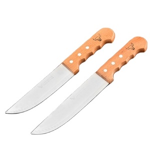 <span class=keywords><strong>Couteau</strong></span> de cuisine de Chef en acier inoxydable, ustensile bon marché de 6 ''7'' 8 ''<span class=keywords><strong>couteau</strong></span> de boucher à viande, <span class=keywords><strong>couteau</strong></span> à découper avec manche en bois - Product Image 1