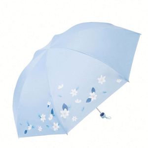Design Customizable Automatic Folding <b>Umbrella</b> with UV Protection Sunscreen for Business Gifts Manual Control Logo Printed - Product Image 5