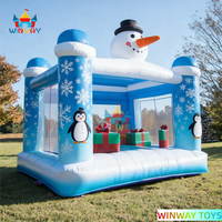Nouvelle conception de château gonflable de Noël en PVC personnalisé pour les enfants, idéal pour les fêtes de fin d'année