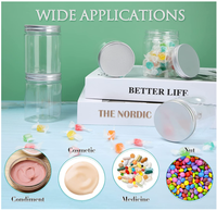 Pot de crème PET Food Honey Jars Clear Powder Plastic 1oz 2oz 4oz 6oz 8oz 16oz 150m 200ml Conteneur en plastique Bouteilles en plastique 5000pcs