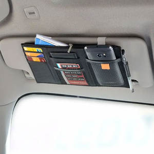 Organizador <span class=keywords><strong>de</strong></span> Visera para <span class=keywords><strong>Coche</strong></span>, Bolsa <span class=keywords><strong>de</strong></span> Almacenamiento, Soporte para Gafas, Clip, Carpeta para Billetes, Tarjetas, Boletos, Bolsa Colgante <span class=keywords><strong>de</strong></span> Cuero PU, Tela Expandible para <span class=keywords><strong>Coche</strong></span> - Product Image 1