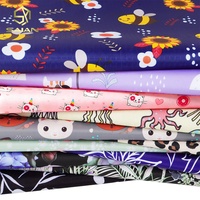 Tissu 100% polyester personnalisé au mètre, imprimé fleurs et motif léopard, imperméable, pour la confection de sacs