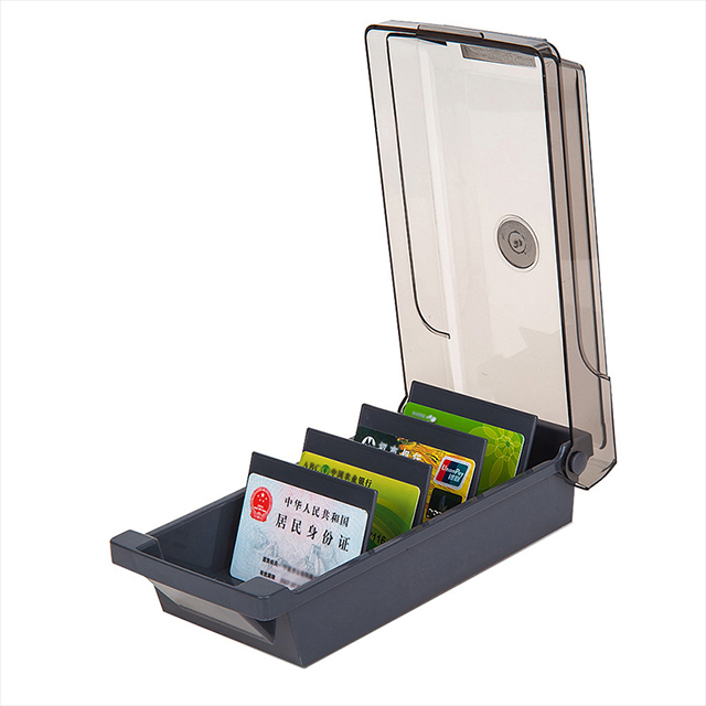 Name Card Holder Translucent Lid Design