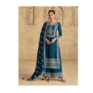 ชุดสูท Salwar Kameez Palazzo สำหรับผู้หญิงชุดปากีสถานที่มีความทนทานสูง - Product Image 1