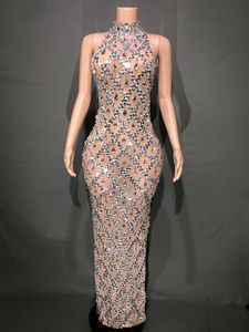 Da donna elegante da <span class=keywords><strong>sera</strong></span> taglie forti con strass lucido con paillettes all'uncinetto in taffetà a vita corta stile impero semplice - Product Image 6