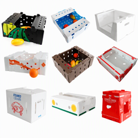 Caisse pliable en plastique ondulé PP écologique pour la vente en gros, idéale pour l'emballage de fruits (orange, pêche) et légumes, et pour le déménagement.