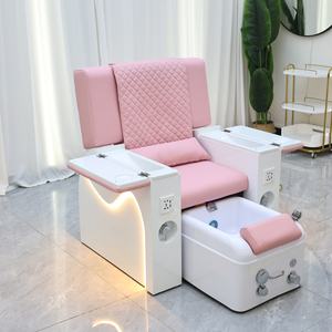 Fauteuil de spa pour les pieds électrique rose haut de gamme, fauteuil de massage avec bassin en céramique et lumière pour les salons de bain de pieds - Product Image 4