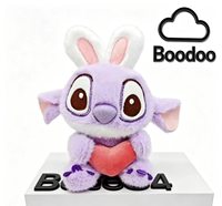 Boneka Kelinci Berbulu 8 Inci, Boneka Hewan Lucu Lembut, Penghilang Stres Unisex, Kain Super Lembut, Isi Kapas PP