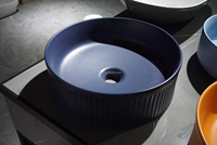 Lavabo rond en céramique blanche de style simple moderne Lavabo au-dessus du comptoir Art pour pas cher prix pour la maison Salle de bain