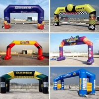 Arche gonflable personnalisée 6m en PVC pour événements sportifs en plein air, expositions, festivals, décoration, logo personnalisé, vente chaude