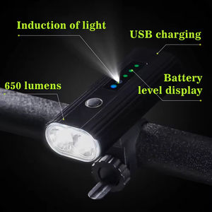 Ensemble de lampes de vélo LED étanches alimentées par batterie rechargeable 650lm - Product Image 3