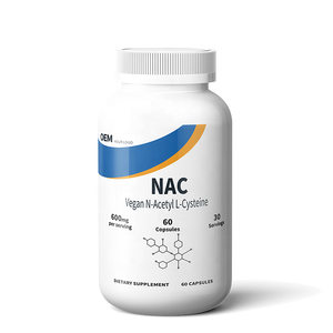 N-acetil-L-cisteína (NAC) 600mg de Marca Privada OEM, Suministro de Fábrica, Apoya la Salud Respiratoria y Mejora la Inmunidad - Product Image 1