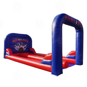 Nouvelle vente jeu de carnaval pistes de bowling gonflables Double piste de bowling gonflable avec quilles à vendre - Product Image 1