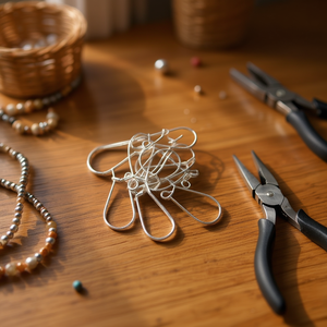 Orecchini Ilan color argento 0,7x33 mm Accessori artigianali per la creazione di gioielli - Product Image 2