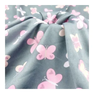 Custom Skin-friendly Knitted Fleece Fabric Bedsheet Material Soft Disperse Digital Printed 100Poly Jersey Fabric For Climb Cloth