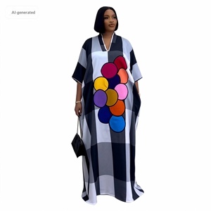 26 Large Polyester Loose Fit Jacket Mothers Plus Size Wholesale Export Women's <strong>Clothing</strong> Striped Casual Balloon Embroidery - Product Image 4