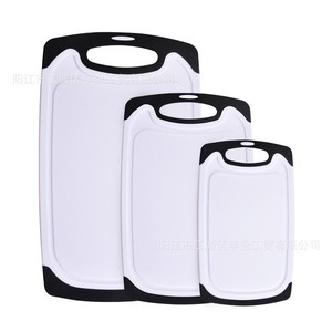 Three Piece Plastic Cutting Board Set Large Medium Small Rectangle For Kitchen Fruit Vegetable Chopping - Product Image 1
