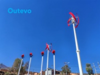 Éolienne verticale de type X certifiée CE, robuste, 2 kW, pour projet d'alimentation hors réseau industriel