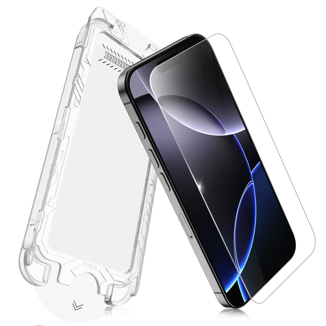 9H Grade 3D Radian Tempered Glass Screen Protector for 16/16 Pro/16 Pro Max-Waterproof & Dirt-Resistant