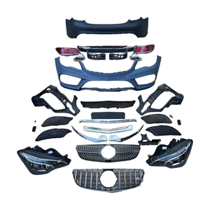 Pour Mercedes-Benz <span class=keywords><strong>E200</strong></span> Coupé W207 AMG : Kit carrosserie à visser (pare-chocs avant/arrière, jupes latérales) avec découpes pour capteurs d'aide au stationnement - Product Image 1