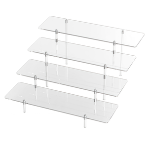 Présentoir à 4 niveaux en acrylique transparent, organisateur de bureau multifonctionnel de 12 pouces pour parfums, cosmétiques, présentoir à cupcakes - Product Image 1
