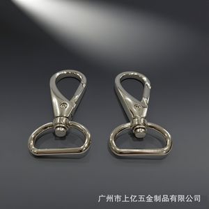 D-Tail <b>Snap</b> <b>Hook</b> Zinc Alloy 20mm Inner Diameter 50mm Total Length Bag Strap Connector Hardware - Product Image 3