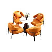 Ensemble table et chaises modernes pour bureaux commerciaux, hôtels, salons de beauté, espaces lounge, bureaux de vente, cafés et salles de réunion