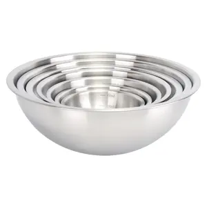 Wholesale Satin Polishing Round Kitchen Food Stainless Steel Metal Mixing Bowl