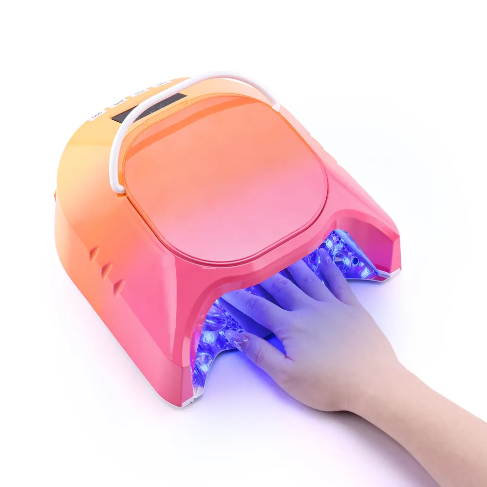 꿈꾸는 CA 일몰 색상 86w 휴대용 충전식 프로 큐어 무선 LED UV 램프 전문 네일 살롱