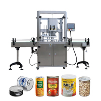 Machines de fermeture automatiques de haute qualité pour boîtes en aluminium, bouteilles et couvercles de lait en poudre, noix et poisson, machines de scellage et de capsulage automatiques de bouchons métalliques